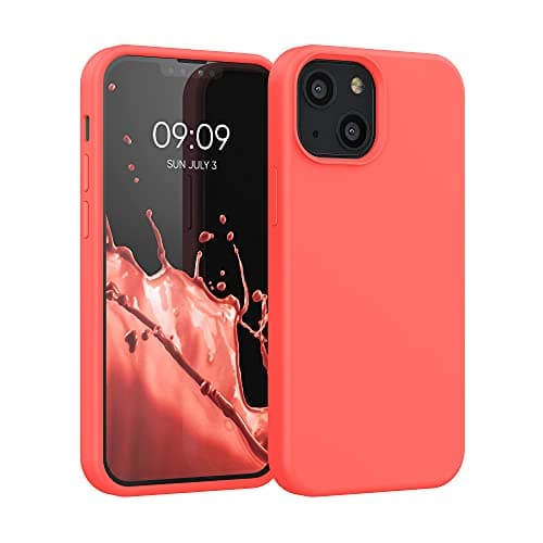 Image of kwmobile Case Compatible with Apple iPhone 13 mini Case - TPU Silicone Phone Cover with Soft Finish - Vivid Coral