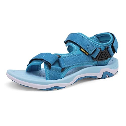 Image of DREAM PAIRS Women's Outdoor Sport Sandals for Ladies' Hiking Flat Sandals,Size 6,Navy,DSA214