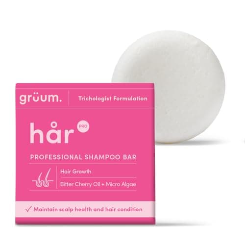 Image of grüum Hair Growth Shampoo Bar 50g - Solid Shampoo Bars for Hair Up to 60 Washes - Plastic Free Vegan Bar for Men & Women - Paraben Free Rich Lathering Bars for Dry, Damaged and Fine Hairs