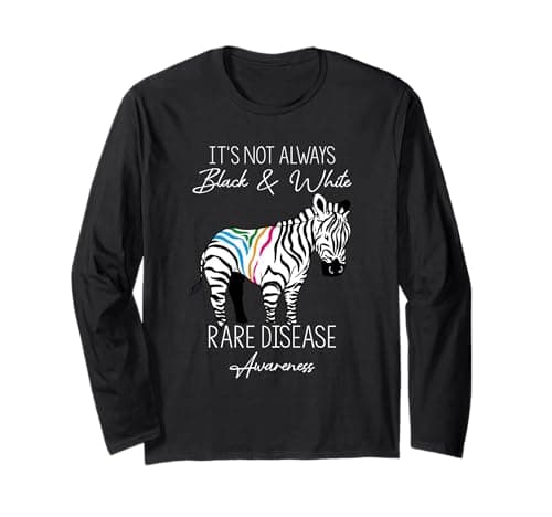 Image of It's NOT Always Black & White Rare Disease Awareness Long Sleeve T-Shirt