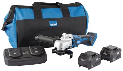 Image of Draper 99734 D20 20V 115mm Brushless Grinder Kit (+2 x 3Ah Batteries, Charger and Bag)