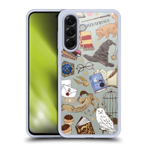 Image of Head Case Designs Officially Licensed Harry Potter Hogwarts Pattern 2 Deathly Hallows XXXVII Gel Case [Military Grade Protection] Compatible With Samsung Galaxy A56 5G