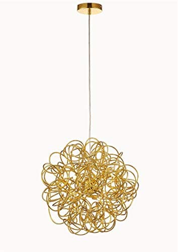 Image of Inspired Deco - Cassidy - Ceiling Pendant Spherical Interwinding Aluminium 6 Light G9 Gold