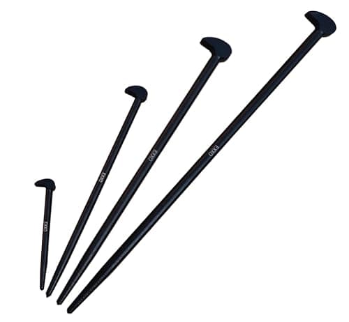 Image of EXXO TOOLS Pry Bar Set - Rolling Head Pry Bars 4 pc Heavy Duty Pry Bar Set 6, 12, 16, 20-Inch Lady's Foot Pry Bar Set Heavy Duty Alloy Steel Prybar Mechanic Pry Bar Set Automotive Craftsman Extra Long