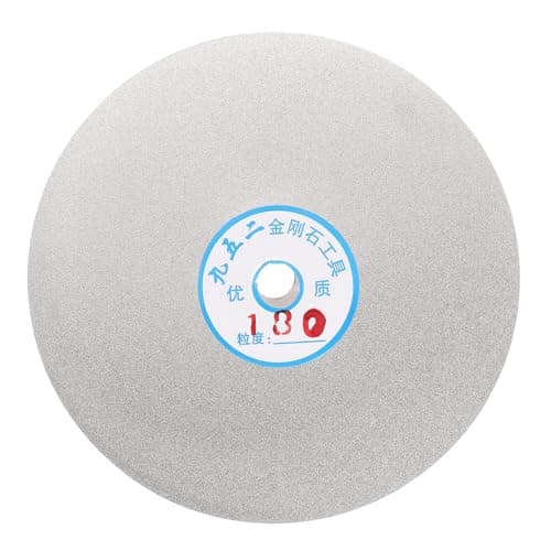 Image of sourcing map Diamond Flat Lap Disc 6" x 1/2" Arbor 180 Grit Abrasive Diamond Coated Grinding Wheel for Grinding Sanding Lapping Polishing Ceramics, Glass, Stones, Gemstone