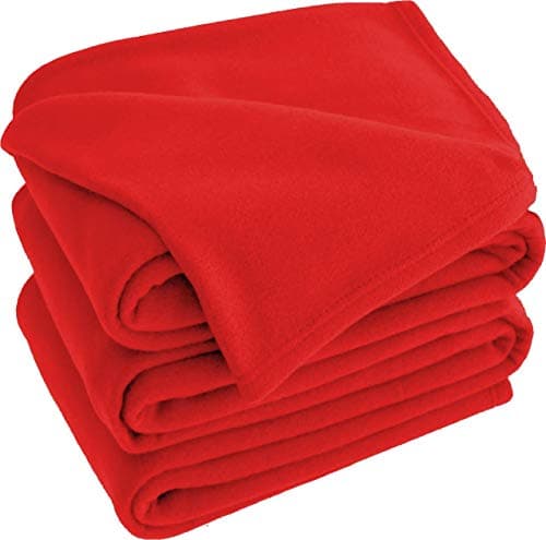 Image of Adore Home Luxury Soft and Warm Sofa Bed Polar Fleece Throw Travel Car Blanket 120x150cm (Red)