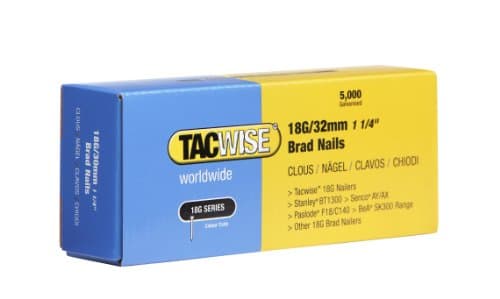 Image of Tacwise 0398 Type 18G / 32 mm Galvanised Brad Nails, Pack of 5000