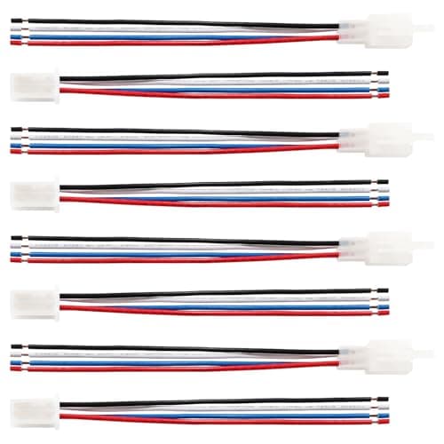Image of YIXISI 4 Pairs 2.8mm 4 Pin Automotive Electrical Wire Connectors, Male and Female Housing Connector with 140mm 20 AWG Cable, for Motorcycle, Bike, Car, Boats, Nylon