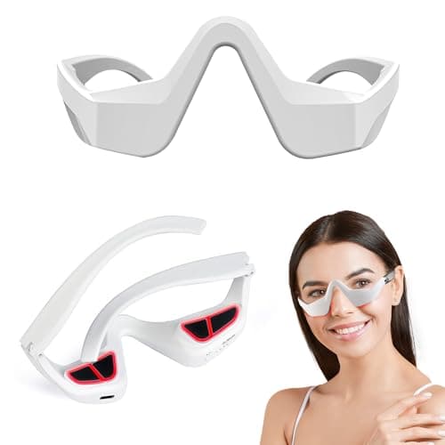 Image of SGZIOO Under Eye Red Light Therapy Glasses, LED Eye Mask with Red Light & Microcurrent, Red Light Therapy Eye Massager, Eye Red Light Therapy Device for Eye Bags Reduce Dark Circles Puffiness Wrinkles