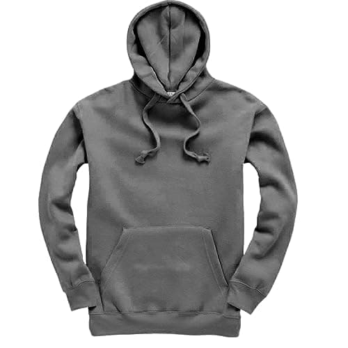 Image of Mellor Design Plain Pullover Hoodie Hooded Top Unisex Mens Ladies Hoody Sweatshirts Steel Grey, XL