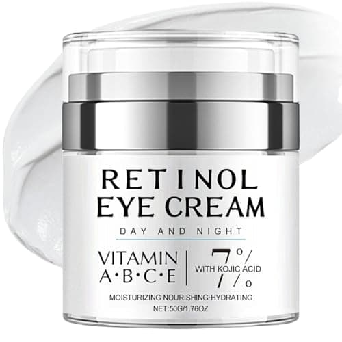 Image of Retinol Eye Cream for Dark Circles & Puffiness, Retinol Night E ye Cr eam with Vitamin C, Under Eye Cream, Eye Bags Remover for Men & Women, Anti Aging Anti Wrinkle Eey Serum, Firming, Brightening