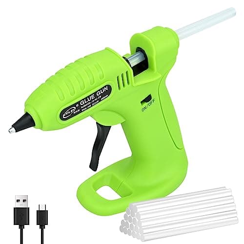 Image of Cordless Glue Gun, 3.6V Hot Glue Gun with 30Pcs Glue Stick 7mm, 2000mAh Battery with USB Charge and Indicator, Non-Drip Nozzle, Quick Heating Function for Repairs, DIY (3.7V Battery Voltage, 13W)