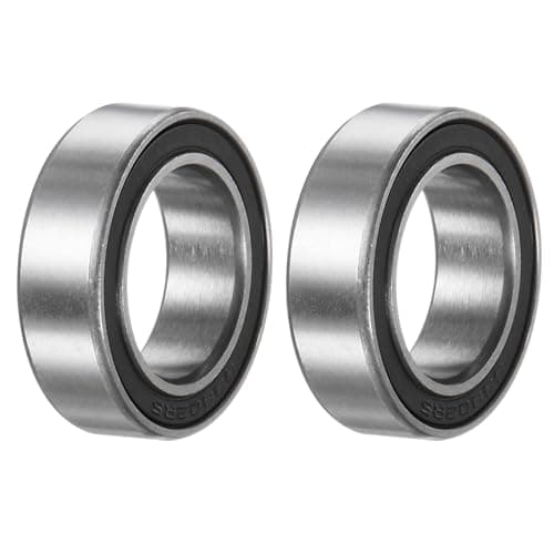 Image of sourcing map 63802-2RS Deep Groove Ball Bearing, 2pcs 15mm x 24mm x 7mm Hign Carbon Chrome Steel Z1 Double Rubber Sealed Bearing
