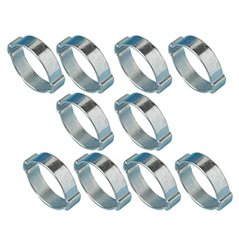 Image of 5mm - 7mm 1/4" Double Ear 'O' Clips Fuel & Air Water Silicone Hose Pipe Clamp x10
