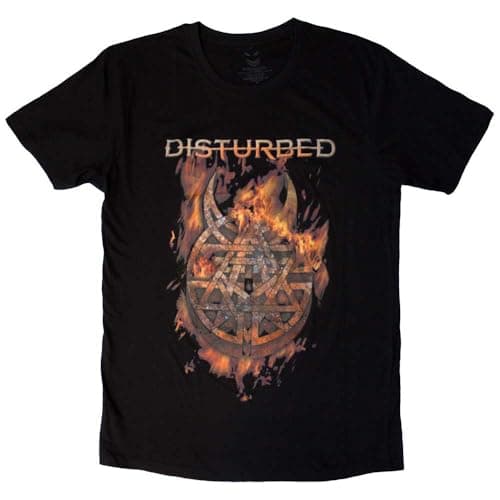 Image of Rockoff Trade Men's Disturbed Burning Belief T - Shirt, Black (Black Black), Small