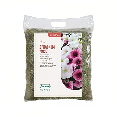 Image of Gardman 04105 Fresh Sphagnum Moss-Large Pack, Green, 3 x 35 cm/2 x 40 cm - Packaging May Vary