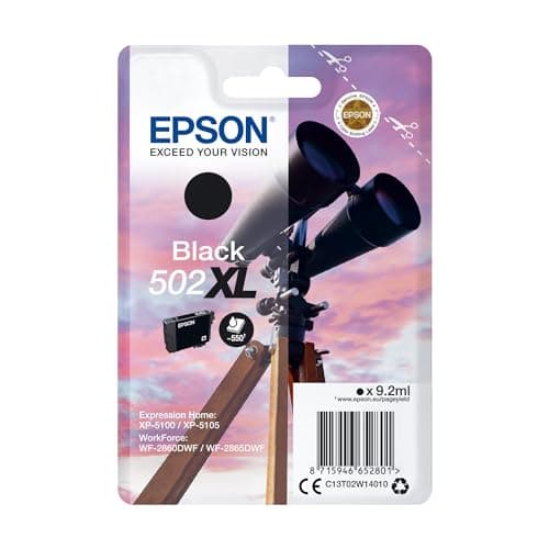 Image of Epson 502XL Black Binoculars, High Yield Genuine Ink Cartridge