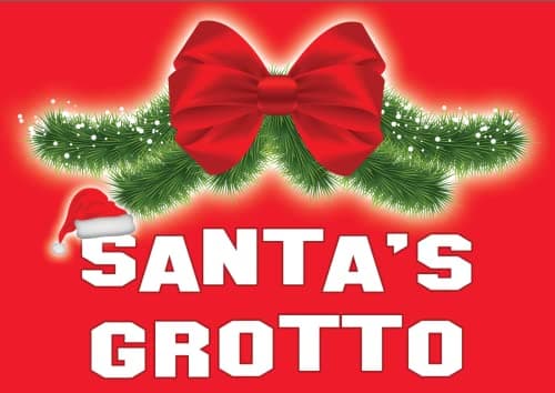 Image of Wall Poster Print Sign Xmas Christmas Santa Santa's Grotto Notice Decoration V15 Large A1 Size (841mm x 594mm)