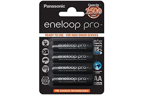 Image of Panasonic Eneloop Pro Rechargeable Ni-MH AA Batteries - Pack of 4