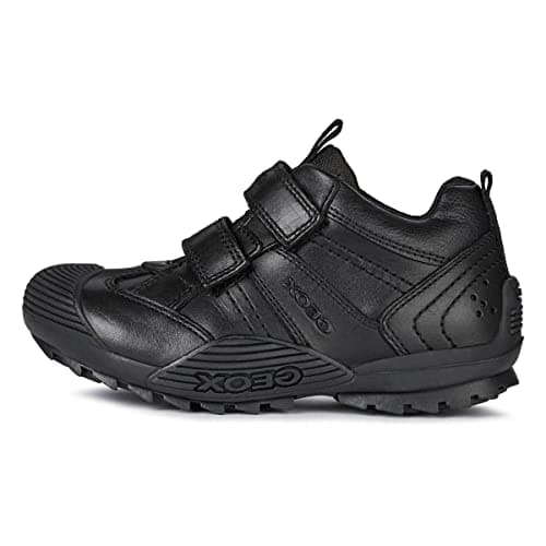 Image of GEOX JR SAVAGE A Junior Boy SHOES BLACK 32_EU, BLACK *13 UK