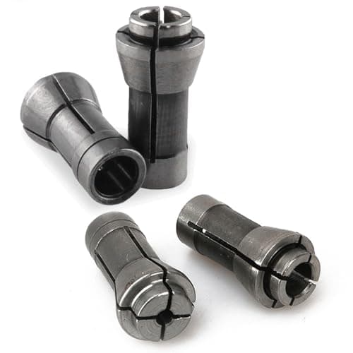 Image of 4 Pcs Grinder Collet 3mm and 6mm Air Grinding Machine Clamp Engraving Chuck Die Grinder Collet Adapter 1/4" and 1/8" Arbors Shanks