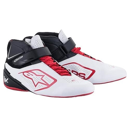 Image of !SD! Alpinestars 2022 TECH-1 K V2 SHOES - White/Black/Red - UK 7 / US 8.5 / EU 41