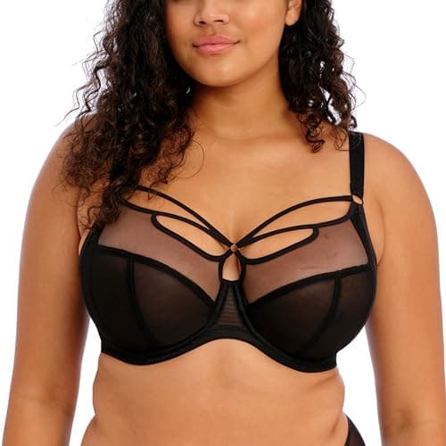 Image of Elomi Women's Sachi Strappy Underwire Plunge Bra, Black, 38E