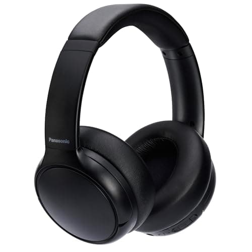 Image of Panasonic M600B, Wireless Headphones with Hybrid ANC, Over-Ear Swivel Design, Bluetooth 5.3, Built-in Mic, Up To 65 Hours Playtime, XBS Deep, USB-C, Black