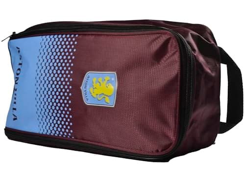 Image of FOCO Aston Villa Football Club Boot Bag, Claret and Blue Fade Design, Sports Equipment Storage