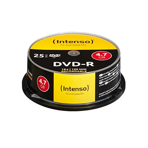 Image of Intenso 4101154 DVD-R 16x 25 Pack Cakebox