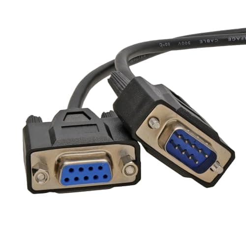 Image of kenable Serial RS232 Extension Cable DB9M to F 9 pin Male to Female 1m Black