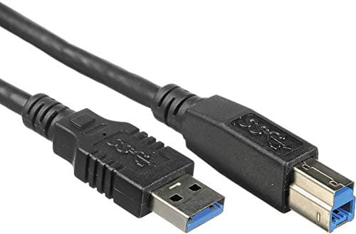 Image of PremiumCord USB 3.0 A-B Connection Cable 5 m, SuperSpeed Data Cable up to 5 Gbit/S, Charging Cable, USB 3.0 Type A Male to B Male, 9Pin, Colour Black, Length 5 m