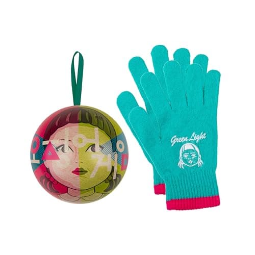 Image of Cinereplicas Squid Game - Young-hee Gloves Christmas Capsule - 9 cm Diameter - Official Licence, Young-hee, 8.5 x 8.5 x 8.5cm