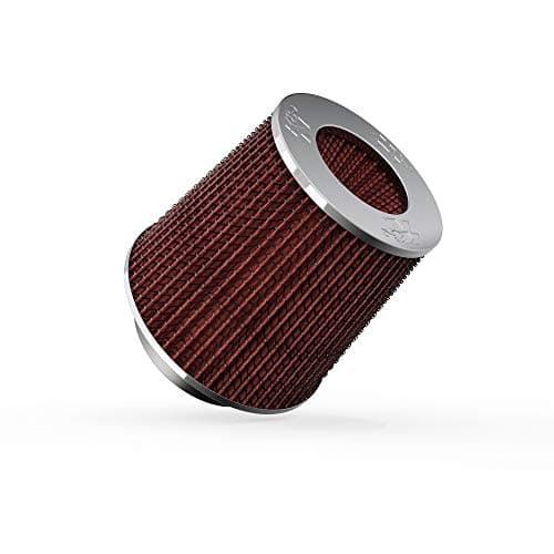 Image of K&N Universal Clamp-On Air Filter: High Performance, Premium, Washable, Filter: Flange Diameter: 4 In, Filter Height: 5 In, Flange Length: 1.125 In, Shape: Round Tapered, RG-1001RD