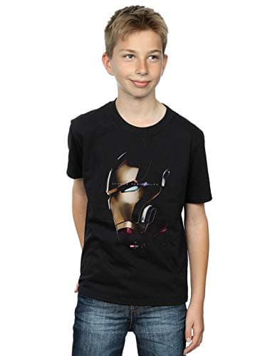 Image of Marvel Boys Avengers Endgame Avenge The Fallen Iron Man T-Shirt Black 9-11 Years