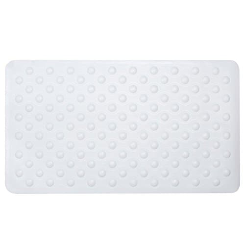 Image of Sabichi Suction Grip Bubble Rubber Bath Mat, Ice White, 70 x 40 cm