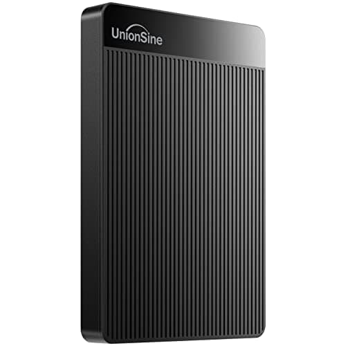 Image of UnionSine External Hard Drive 1TB Ultra Slim Portable Hard Drive USB 3.0 HDD Storage Compatible for PC,Mac, Laptop, Xbox, Xbox one, PS4(Black) HD2510