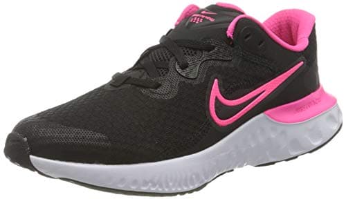 Image of Nike Renew Run 2 (GS), Unisex-Kids Running Shoes, Black Hyper Pink Dk Smoke Grey, 4 UK