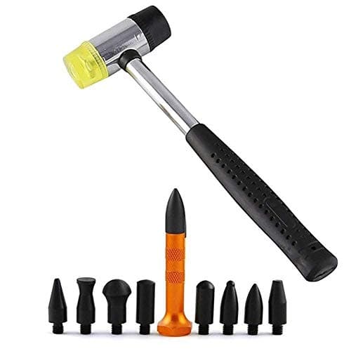 Image of GS Hand Tools 10pcs Paintless Dent Repair Kit Metal Hammer Tap Down Tools Hail Dent Removal Tools For Car Refrigerator Door Dent Removal Tools