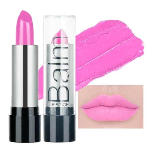 Image of Light Pink Matte Lip Stick, Pink Lipsticks for Women Long Lasting, Smooth Full-Coverage Moisturizing Lipstick, Waterproof Non-Sticky Tinted Lip Balm for Girls & Women