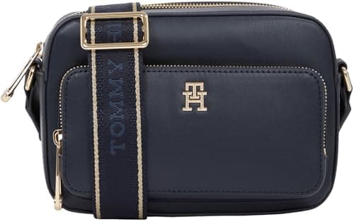 Image of Tommy Hilfiger Women’s Joy Wide Strap Camera Bag, Blue (Space Blue), One Size