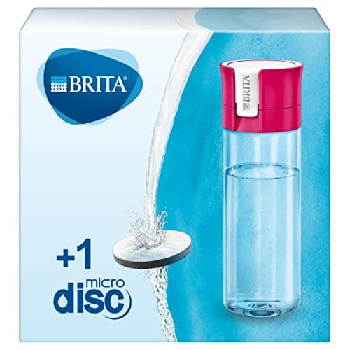 Image of BRITA S1184 Fill and Go Vital Water Filter Bottle, Pink, Pack of 1