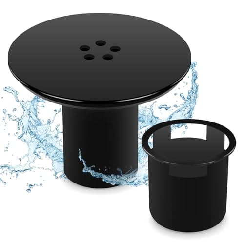 Image of Shower Plughole Cover 90mm / 115mm, Fast Flow (Black) by Chrome Shower Tray Drain Cover