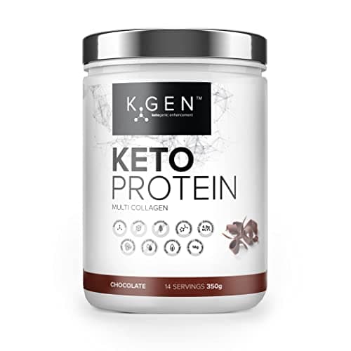 Image of K-GEN™ Keto Collagen Protein Powder Natural Multi Collagen Chocolate Blend, Coconut MCT Vitamin C+B6 | UK Made Advanced Ketosis for Keto & Paleo | Low Carb Free-from: Sugar, Whey & Gluten