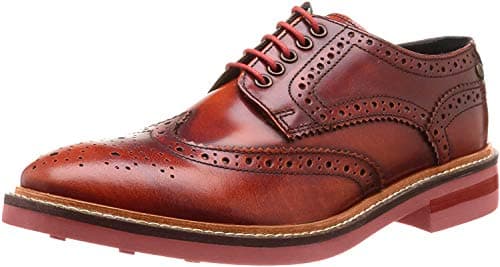 Image of Base London Woburn Hi Shine Tan Men's Brogue UK 6