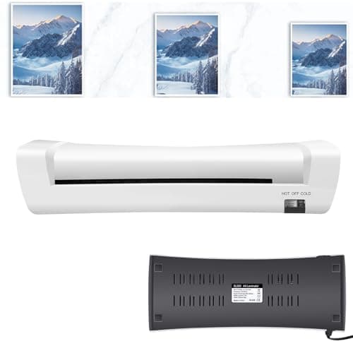 Image of A4 Laminator Machine for Home Use, 9inches Thermal Laminator with Dual Heat Settings, Never Jam Technology, 80-125 Micron, 280MM/Min High-Speed Laminating for Home, Office, and School Use