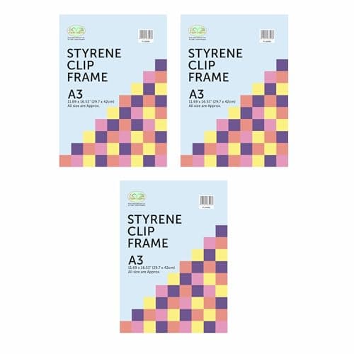 Image of M1SS (Pack of 5 A3 Clip Frame for Picture Photo Document Certificate Frames with Perspex Safety Styrene Fronts Horizontal and Landscape for Home and Office Photo/Poster
