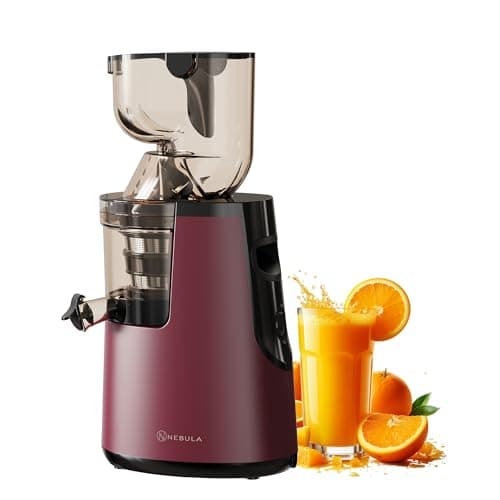 Image of Nebula Grande 150W Electric Cold Press Slow Juicer Deep Red, 80mm Self-Feeding Chute for Whole Fruits, Masticating Juicers for Whole Fruit & Vegetable, Cold Press Juicer Machines