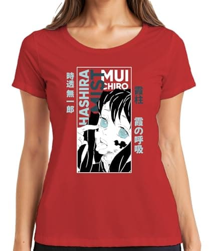Image of Muichiro Tokito Nebel Hashira Kimetsu no Yaiba Anime Manga Women's T-Shirt, red, S