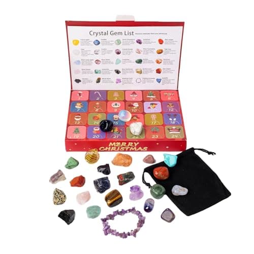 Image of Calendar 2025 Advent Crystal, 24 Day Crystal Box Set Christmas, Countdown Christmas Calendar, Jewelry Gift For Women Girl